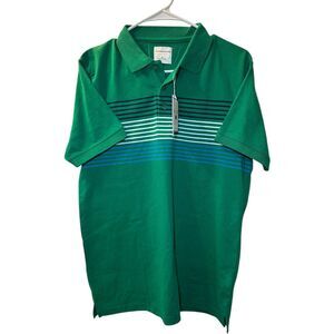 Stitches & Rivets Knit Golf Polo Shirt Men's Size Medium Green Activewear NEW